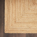 Nourison Home Natural Jute Natural 5' x 7' Area Rug - Easy Clean, Non Shedding, Bed Room, Living Room, Dining Room, Kitchen (5' x 7')