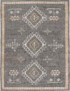 SAFAVIEH Kilim Collection X-Large Area Rug - 12' x 15', Black & Ivory, Handmade Flat Weave Jute, Ideal for High Traffic Areas in Living Room, Bedroom (KLM762Z)