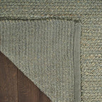 Nourison Home Natural Jute Sage 4' x 6' Area Rug - Easy Clean, Non Shedding, Bed Room, Living Room, Dining Room, Kitchen (4' x 6')