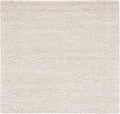 SAFAVIEH Natura Collection Area Rug - 6' Square, Beige & Ivory, Handmade Wool Blend, Textured Design, Ideal for Living Room, Bedroom, Dining Space (NAT425B)
