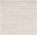 SAFAVIEH Natura Collection Area Rug - 6' Square, Beige & Ivory, Handmade Wool Blend, Textured Design, Ideal for Living Room, Bedroom, Dining Space (NAT425B)