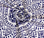 ANJANIYA Ombre Wall Hanging Bohemian Tapestry, Metallic Wall Art Bedspread, Psychedelic Hippie Mandala Dorm Décor for Hanging, Bedding, Beach Coverlet Curtain, Purple Blue, 54"X60"