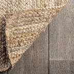 nuLOOM 6 Round Rigo Jute Hand Woven Area Rug, Natural, Solid Farmhouse Design, Natural Fiber, For Bedroom, Living Room, Dining Room, Hallway, Office, Kitchen, Entryway