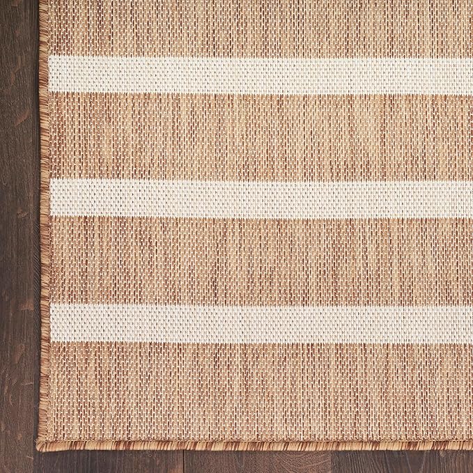 Nourison Home Positano Jute Ivory 7' x 10' Area Rug - Easy Clean, Non Shedding, Bed Room, Living Room, Dining Room, Kitchen (7' x 10')