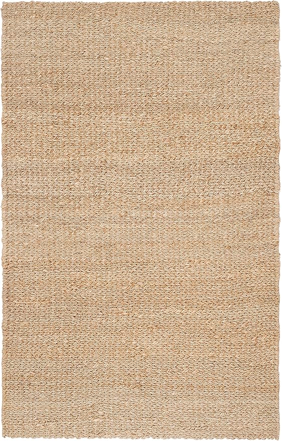 SAFAVIEH Natural Fiber Collection Area Rug - 5' x 8', Natural, Handmade Farmhouse Jute, Ideal for High Traffic Areas in Living Room, Bedroom (NF732A)