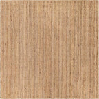 Unique Loom Braided Jute Collection Area Rug - Dhaka (10' Square, Natural)