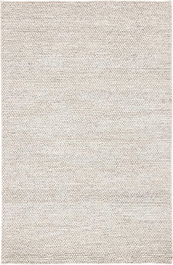 SAFAVIEH Area Rug 6x9 - Natura Collection - Grey & Ivory, Handmade Wool Blend, Textured Design, Ideal for Living Room, Bedroom, Dining Space (NAT425F)