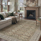 6x9 Brown Area Rug for Living Room Washable Vintage Distressed Carpet Large Bedroom Low Pile Non Slip Indoor Soft Retro Throw Accent Rug Office Kitchen Bathroom Dining Room