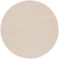 SAFAVIEH Area Rug 7' Round - Natural Fiber Collection - Marble & Beige, Sisal, Woven Design with Border (NF143C)