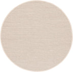 SAFAVIEH Area Rug 6' Round - Natural Fiber Collection - Marble & Beige, Sisal, Woven Design with Border (NF143C)