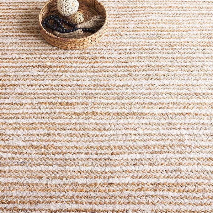 SAFAVIEH Cape Cod Collection Accent Rug - 3' x 5', Natural & Ivory, Handmade, Braided Design, Ideal for The Living Room, Bedroom, Dining Room (CAP151A-3)
