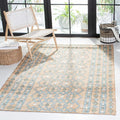 SAFAVIEH Kilim Collection Area Rug - 5' x 8', Natural & Blue, Flat Weave Jute Design, Ideal for High Traffic Areas in Living Room, Bedroom (KLM759M)