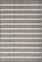 Nourison Home Positano Charcoal Ivory 6' x 9' Area Rug - Easy Clean, Non Shedding, Bed Room, Living Room, Dining Room, Kitchen (6' x 9')