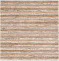SAFAVIEH Natura Collection Area Rug - 6' Square, Natural & Brown, Rustic Farmhouse Design, Handmade Wool & Jute, Ideal for The Living Room, Bedroom, Dining Room (NAT501T-6SQ)