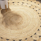JONATHAN Y Bodhi Jute Hippie Circle Natural 7' Round Indoor Area Rug, Natural-Fibers, Geometric, Easy-Cleaning for Living Room, Bedroom, Kitchen, Pet Friendly, Non-Shedding (RNF104A-7R)