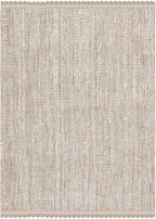 SAFAVIEH Natural Fiber Collection Area Rug - 9' x 12', Grey & Beige, Handmade Woven Fringe Jute, Ideal for High Traffic Areas in Living Room, Bedroom (NF825F)