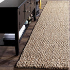 SAFAVIEH Natural Fiber Collection Runner Rug - 2'3" x 22', Natural & Natural, Handmade Jute, Ideal for High Traffic Areas in Living Room, Bedroom (NF181A)