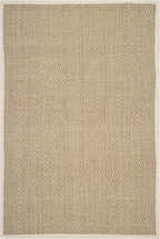 SAFAVIEH Area Rug 5x8 - Natural Fiber Collection - Natural & Ivory, Seagrass, Basketweave Pattern with Border (NF114J)