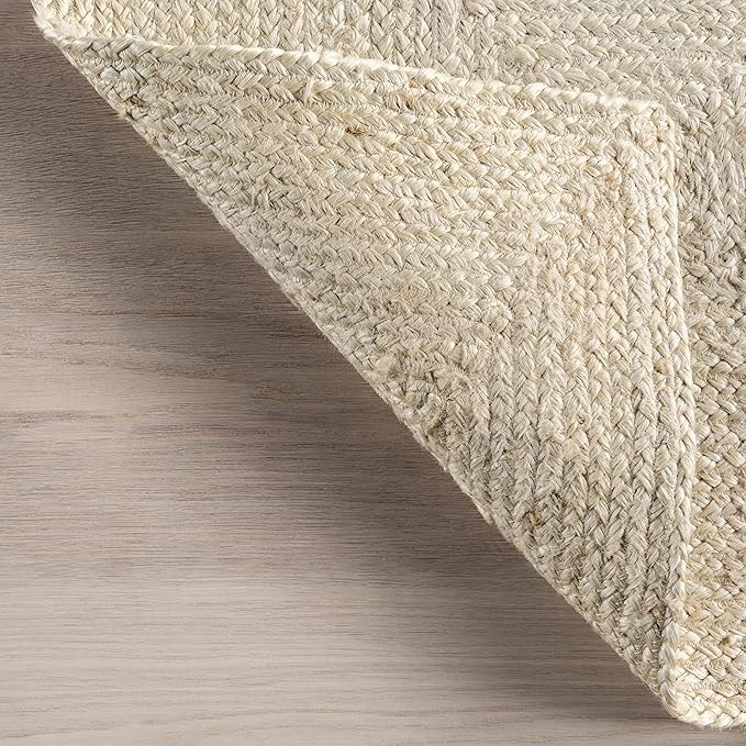 Rugs USA Juniper Tiled Jute Area Rug, 2'6" x 8', Ivory