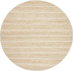 SAFAVIEH Natural Fiber Collection 6' Round Ivory/Ivory NF550B Handmade Tassel Premium Jute Area Rug