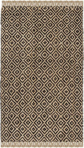 SAFAVIEH Natural Fiber Collection Area Rug - 6' x 9', Brown & Natural, Handmade Boho Diamond Tassel Jute, Ideal for High Traffic Areas in Living Room, Bedroom (NF266E)