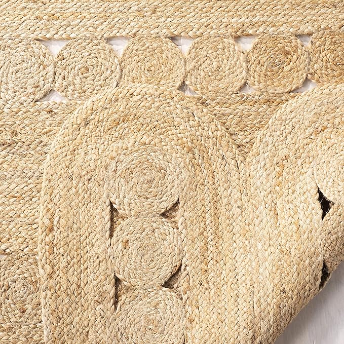 SAFAVIEH Natural Fiber Collection Accent Rug - 3' x 5', Natural, Handmade Farmhouse Rustic Country, Ideal for High Traffic Areas in Entryway, Living Room, Bedroom (NF365B)