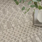 Nourison Home Positano Light Grey 7' x 10' Area Rug - Easy Clean, Non Shedding, Bed Room, Living Room, Dining Room, Kitchen (7' x 10')