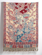 Achillea Reversible Paisley Pashmina Rave Scarf – Exotic Indian Shawls and Wraps for Evening Dresses, Festivals, All Seasons