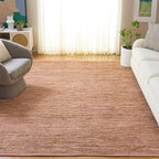 SAFAVIEH Area Rug 8x10 - Cape Cod Collection - Large - Pink & Natural, Handmade Jute & Cotton, Ideal for Living Room, Bedroom, Dining Space (CAP236U)