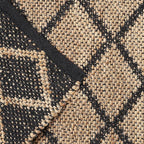· REDEARTH · Jute Cotton Area Rug, Sustainable Handwoven, Non-Shedding, Soft & Durable – Reversible, Neutral Tones for Home Décor in Living Room, Dining, Bedroom (Sierra Loom Black, 2'x6'), Set of 2