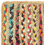 · REDEARTH · Jute Cotton Chindi Area Rug - 2'x3' Rectangular Rug, Handwoven, Non-Shedding, Soft & Durable – Multi Tones for Home Décor in Living Room, Dining Room, Bedroom