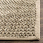 SAFAVIEH Natural Fiber Collection Runner Rug - 2'6" x 20', Natural & Beige, Seagrass, Basketweave Pattern with Border (NF114A)