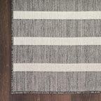 Nourison Home Positano Charcoal Ivory 5' x 7' Area Rug - Easy Clean, Non Shedding, Bed Room, Living Room, Dining Room, Kitchen (5' x 7')