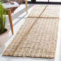 SAFAVIEH Natural Fiber Collection Runner Rug - 2'3" x 8', Natural, Handmade Boho Farmhouse Woven Jute, Ideal for High Traffic Areas in Living Room, Bedroom (NF187A)