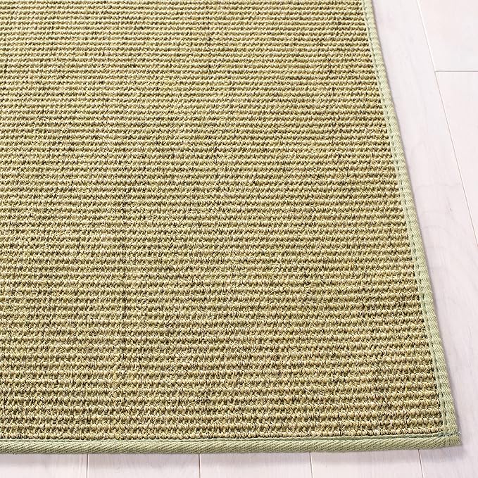 Martha Stewart x SAFAVIEH Area Rug Collection - 2'3" x 12' Runner, Green, Sisal & Jute, Farmhouse Style, Ideal for Living Room, Foyer, Bedroom, Hallway (MSR9501Y)