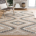 SAFAVIEH Natural Fiber Collection Accent Rug - 3' x 5', Natural & Black, Handmade Boho Southwestern Fringe Jute, Ideal for High Traffic Areas in Entryway, Living Room, Bedroom (NFB401A)