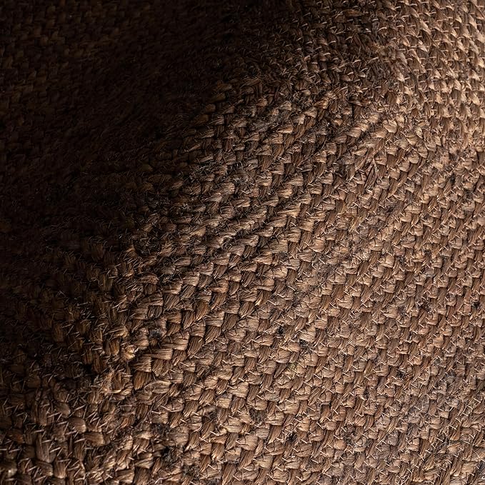 Rugs USA Juniper Tiled Jute Area Rug, 7'6" x 9'6", Dark Brown