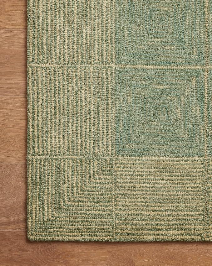 Loloi Chris Loves Julia Francis Collection FRA-02 Green/Natural 5'-0" x 7'-6" Area Rug