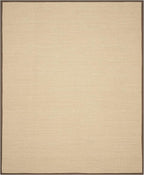 SAFAVIEH Area Rug 10x14 - Natural Fiber Collection - Large - Maize & Brown, Sisal, Woven Design with Border (NF141C)
