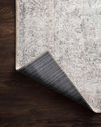 Loloi Loren Collection LQ-04 Silver/Slate 3'-6" x 5'-6" Accent Rug