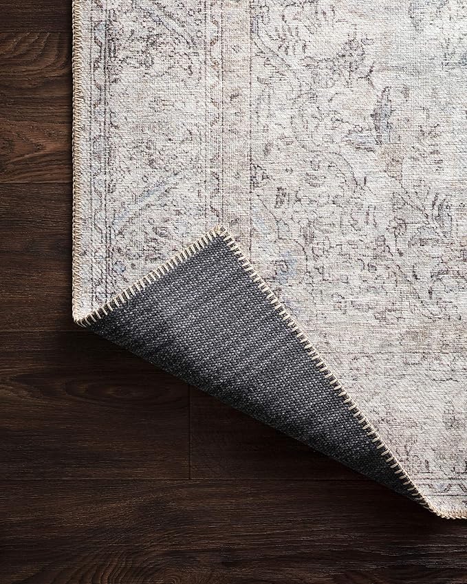 Loloi Loren Collection LQ-04 Silver/Slate 3'-6" x 5'-6" Accent Rug