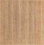 Unique Loom Braided Jute Collection Area Rug - Dhaka (5' 1" Square, Natural)