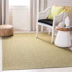 Martha Stewart x SAFAVIEH Area Rug Collection - 4' x 6', Green, Sisal & Jute, Farmhouse Style, Ideal for Living Room, Foyer, Bedroom, Accent Space (MSR9501Y)