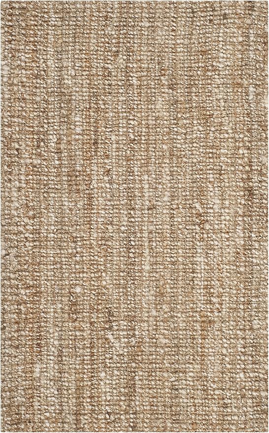 SAFAVIEH Natural Fiber Collection Runner Rug - 2' x 14', Natural & Ivory, Handmade Jute, Farmhouse Style, Chunky Textured Thick Pile (NF447N)
