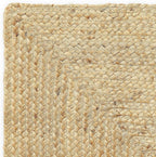· REDEARTH · Rectangular Area Rug - 2'x3' Braided Natural Jute with Non-Skid Backing - Handwoven Boho Rug for Bedroom, Kitchen, Living Room - Farmhouse Aesthetic Home Decor - Durable Handmade Rug