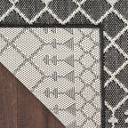 Nourison Home Positano Black 9' x 12' Area Rug - Easy Clean, Non Shedding, Bed Room, Living Room, Dining Room, Kitchen (9' x 12')