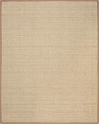 SAFAVIEH Area Rug 8x10 - Natural Fiber Collection - Large - Natural & Brown, Seagrass, Basketweave Pattern (NF114B)