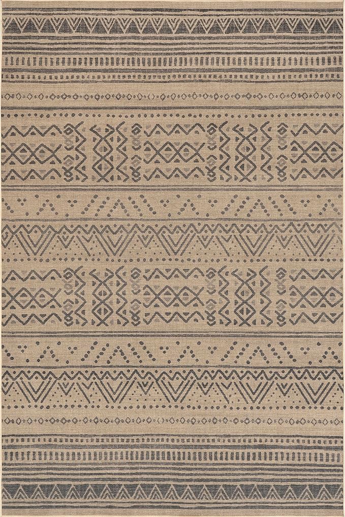 nuLOOM 5' x 8' Easy-Jute Area Rug, Machine Washable, Non-Slip, for Living Room Bedroom Kids Room Nursery Home Decor, Anisa Natural