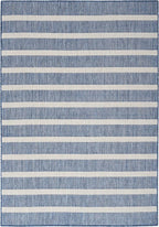 Nourison Home Positano Navy Ivory 7' x 10' Area Rug - Easy Clean, Non Shedding, Bed Room, Living Room, Dining Room, Kitchen (7' x 10')