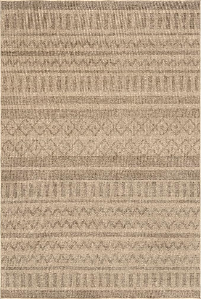 nuLOOM 6' x 9' Easy-Jute Area Rug, Machine Washable, Non-Slip, for Living Room Bedroom Kids Room Nursery Home Decor, Pattie Natural